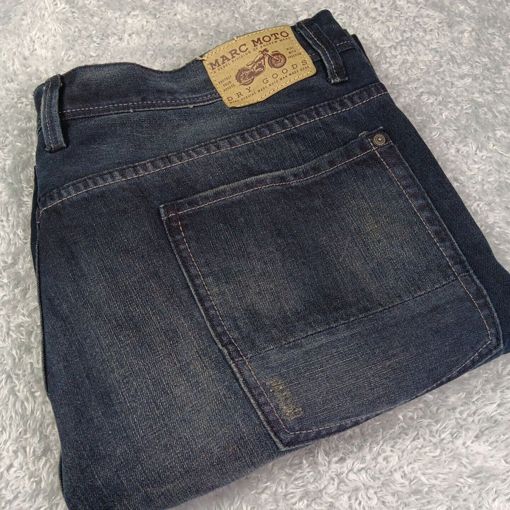 Marc Moto A Rebel Division Of Andrew Marc Blue Grunge Jeans Size 38x30‎ Mens
